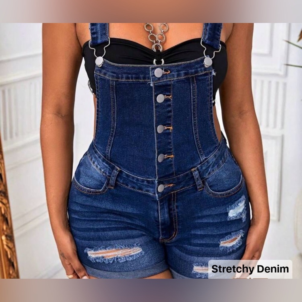 New Denim Short Overalls